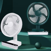 F702 Automatic Shaking Desktop Electric Fan with LED Display (Green)
