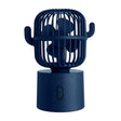 F6 Cactus Portable Mini Fan USB Shaking Head Handheld Desk Electric Fan (Dark Blue) - Electric Fans by PMC TechLife | Online Shopping South Africa | PMC TechLife | Buy Now Pay Later Mobicred