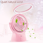 S1 Multi-function Portable USB Charging Mute Desktop Electric Fan Table Lamp, with 3 Speed Control (Mint Green)