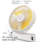 S2 Portable Foldable Handheld Electric Fan, with 3 Speed Control & Night Light (Purple)