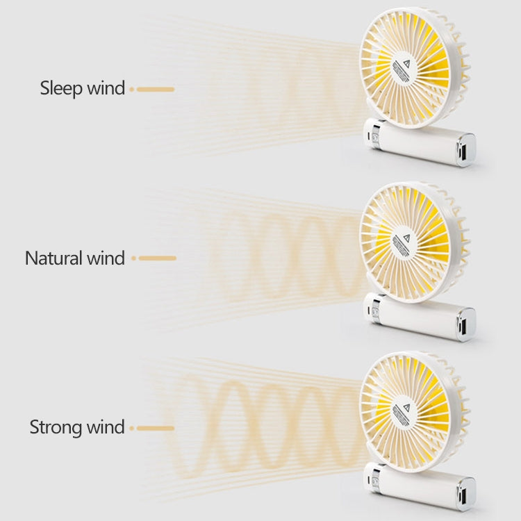 S2 Portable Foldable Handheld Electric Fan, with 3 Speed Control & Night Light (Purple)