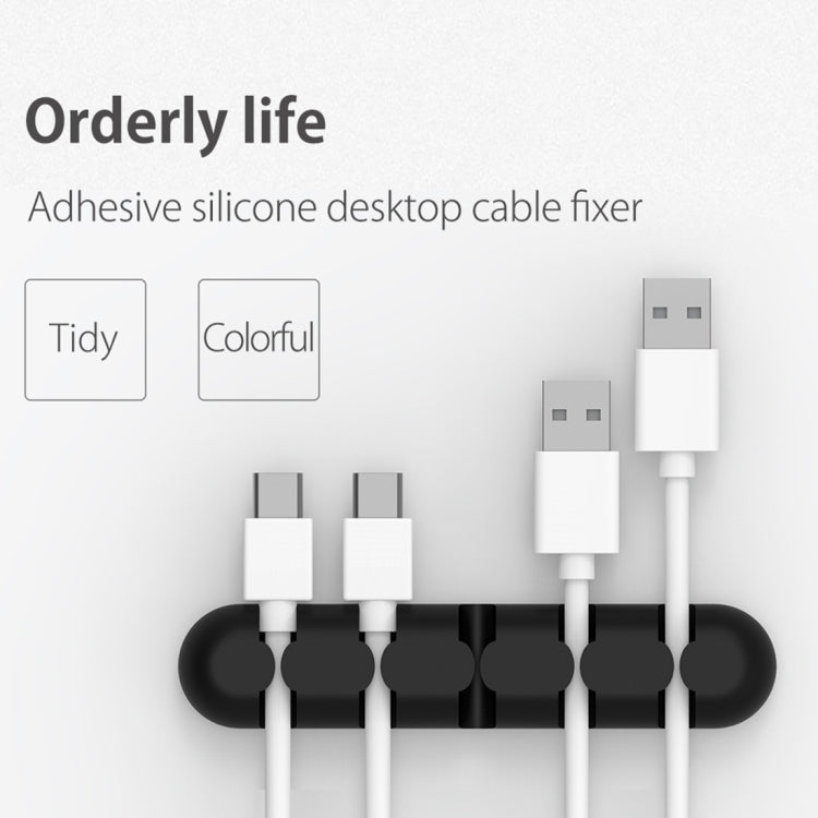ORICO CBS5 Silicone Material Desktop Cable Manager Winder Fixer, Size: 9.6*2*1.2cm(Grey)
