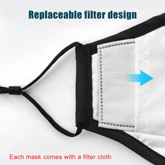 For Men Women Washable Replaceable Filter Breath-Valve PM2.5 Dustproof Face Mask(Dark Red)