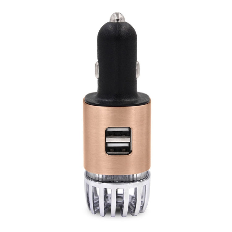 2 in 1 Car Negative-ion  Aromatherapy Air Purifier Humidifier + Dual USB Port Car Charger (Gold) - free shipping - PMC TechLife - Order now!