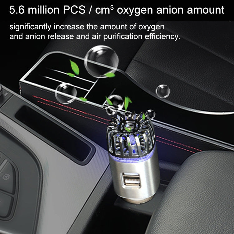 2 in 1 Car Negative-ion  Aromatherapy Air Purifier Humidifier + Dual USB Port Car Charger (Gold) - free shipping - PMC TechLife - Order now!