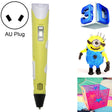 Hand-held 3D Printing Pen, AU Plug (Yellow) - 3D Printer by PMC TechLife | Online Shopping South Africa | PMC TechLife | Buy Now Pay Later Mobicred