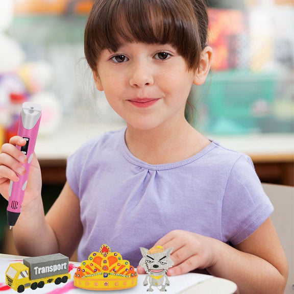 Hand-held 3D Printing Pen, AU Plug (Yellow)