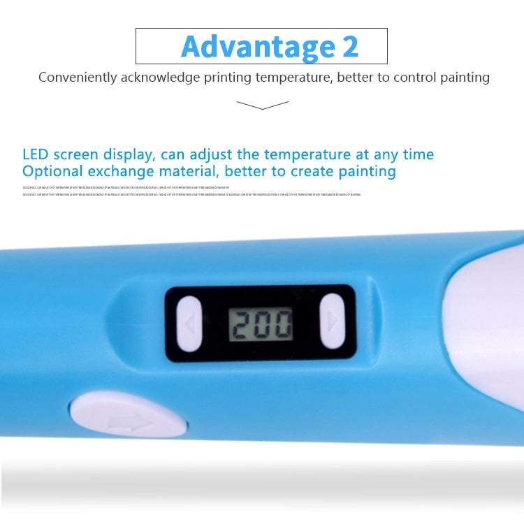 Hand-held 3D Printing Pen, US Plug(Pink)