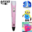 Hand-held 3D Printing Pen, USB Plug(Pink) - 3D Printer by PMC TechLife | Online Shopping South Africa | PMC TechLife | Buy Now Pay Later Mobicred