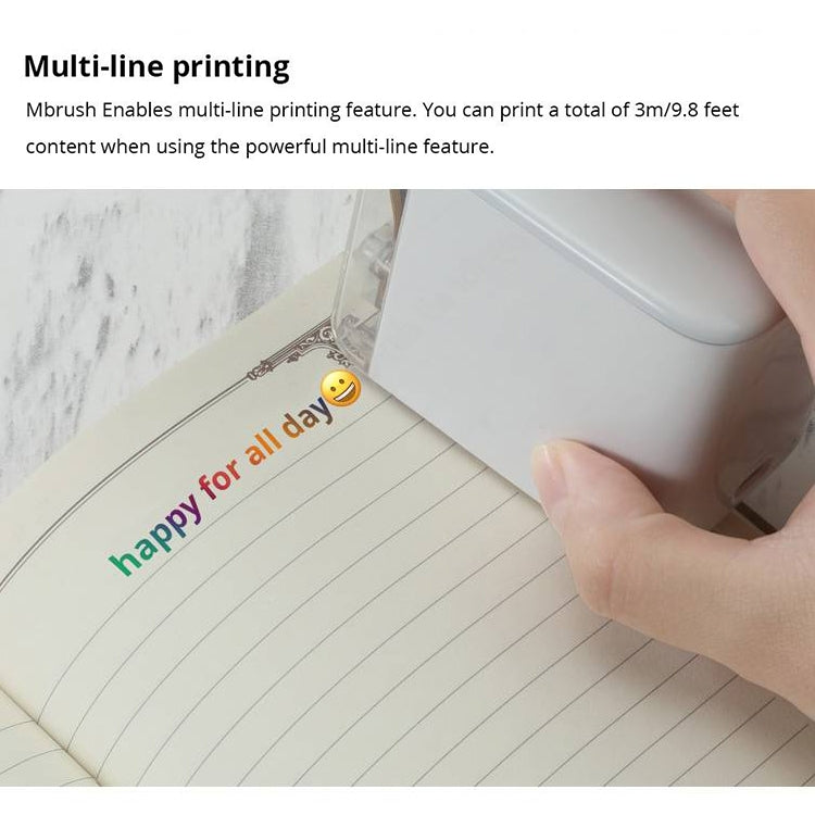 MBrush01 1200 DPI Mini Portable Colorful Printer - Printer by PMc TechLife | Online Shopping South Africa | PMc TechLife | Buy Now Pay Later Mobicred