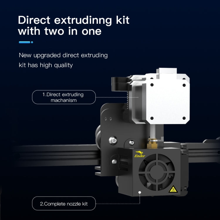 Creality Ender-3 Direct Extruding Mechanism Complete Extruder Nozzle Kit with Stepper Motor - free shipping - PMC Jewellery - Order now!
