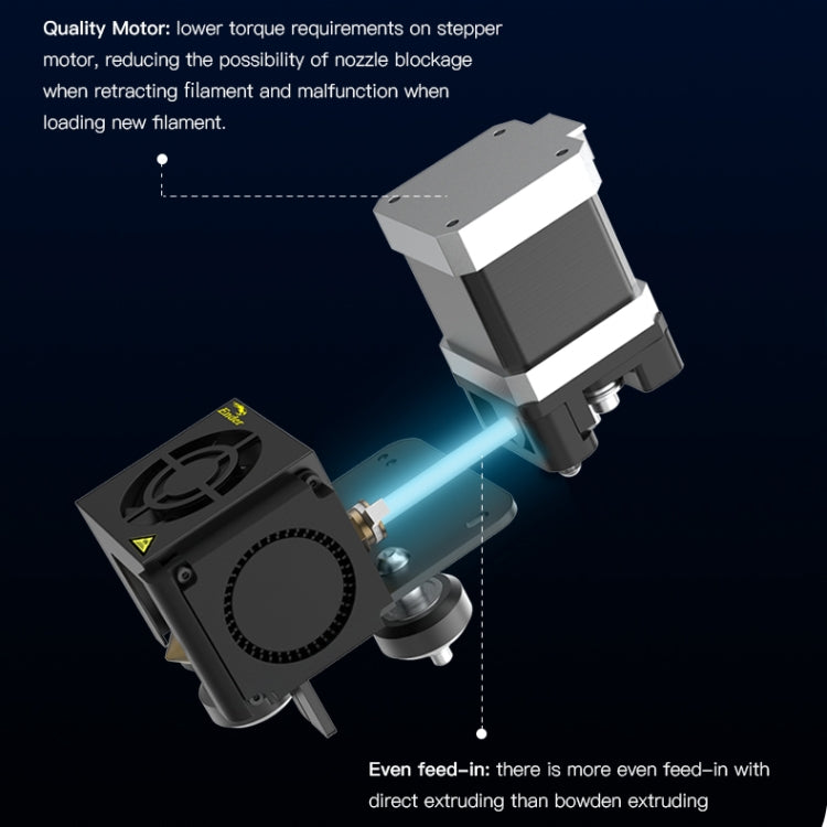 Creality Ender-3 Direct Extruding Mechanism Complete Extruder Nozzle Kit with Stepper Motor - free shipping - PMC Jewellery - Order now!