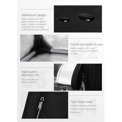 Creality 3D Printer Flame Retardant Aluminum Foil Cloth Protective Cover for Ender-3, Big Size: 70x75x90cm - free shipping - PMC Jewellery - Order now!