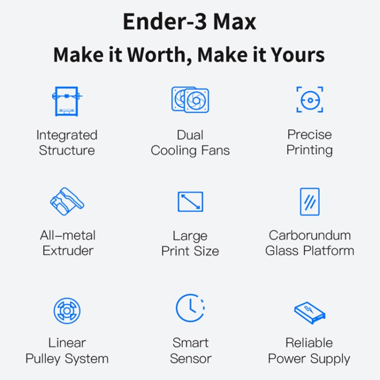 CREALITY Ender-3 Max Smart Sensor Dual Cooling Fans DIY 3D Printer, Print Size : 30 x 30 x 34cm, AU Plug - free shipping - PMC Jewellery - Order now!