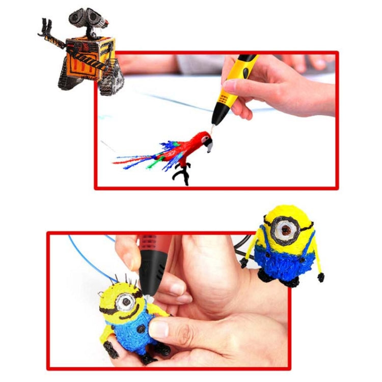 Gen 6th ABS / PLA Filament Kids DIY Drawing 3D Printing Pen with LCD Display(White+Black)