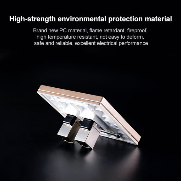 CAT.6 Shielded Pass-through Network Module, Dual Ports Panel + Shielded Pass-through + TV Socket (Grey)