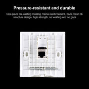 CAT.6 Shielded Pass-through Network Module, Dual Ports Panel + Shielded Pass-through + TV Socket (White)