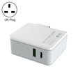LDNIO A4403C 30W PD + Auto-id Foldable Fast Travel Charger with 1m 8 Pin Cable, UK Plug - USB Charger by LDNIO | Online Shopping South Africa | PMC TechLife | Buy Now Pay Later Mobicred