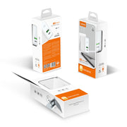 LDNIO A4403C 30W PD + Auto-id Foldable Fast Travel Charger with 1m 8 Pin Cable, AU Plug