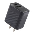 LZ-106A+C PD 20W USB-C/Type-C+QC 3.0 USB Ports Plaid Pattern Travel Charger, US Plug(Black) - USB Charger by PMC TechLife | Online Shopping South Africa | PMC TechLife | Buy Now Pay Later Mobicred