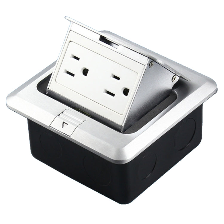 Hidden Pop-up Aluminum Alloy Computer Floor Socket with Cover Bottom Box, US Plug - free shipping - PMC Jewellery - Order now!