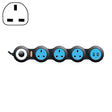 Charging Plug-in Wiring Board Creative Rotary Towline Board 13A Deformed Socket with USB, UK Plug, 4-Bit Socket(Black) - Extension Socket by PMC TechLife | Online Shopping South Africa | PMC TechLife | Buy Now Pay Later Mobicred
