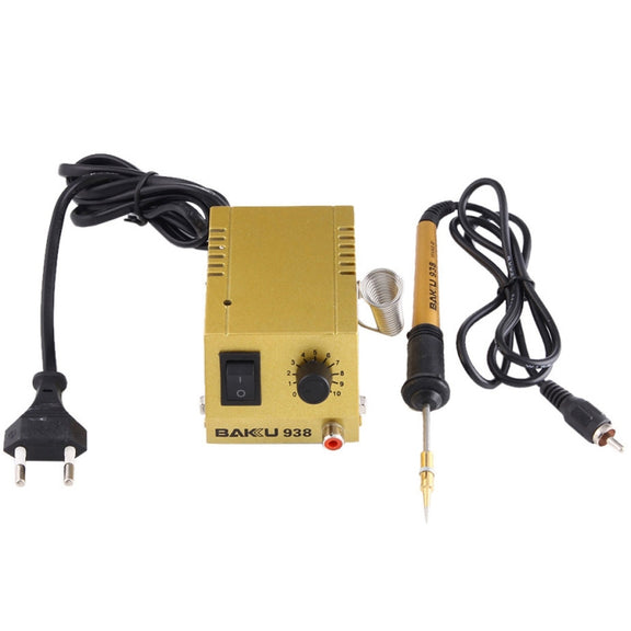 BAKU BK-938 AC 220V 1-18W Mini Thermostatic Soldering Station Electric Iron, EU Plug (Random Color Delivery)