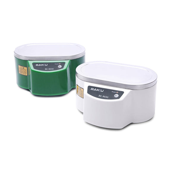 BAKU BK-9030 30W 0.8L LCD Display Ultrasonic Cleaner, AC 220V, EU Plug(White)