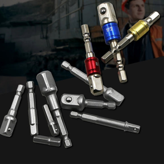 3 PCS/Set Socket Bit Extension Bar Hex Shank Adapter Drill Nut Driver Power Drill Bit(1/4, 3/8, 1/2 inch), Length:50mm