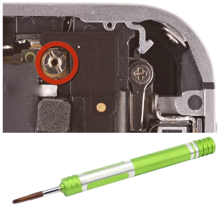 608-2.5 Hollow Cross Tip 2.5 Middle Bezel Repair Screwdriver(Green) - free shipping - PMC Jewellery - Order now!