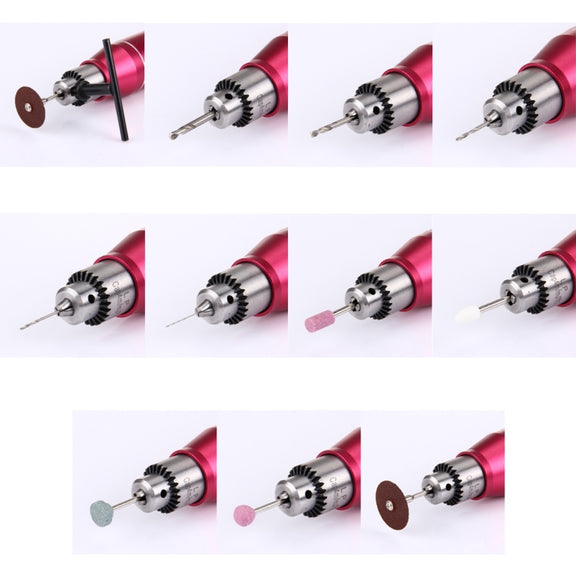 WLXY WL-320 Mini Electric Grinder with Speed Regulation, 110V-240V, Suitable Drill Chuck: 0.3mm-4.0mm, US Plug(Magenta)