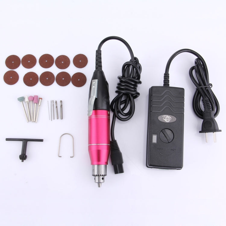 WLXY WL-320 Mini Electric Grinder with Speed Regulation, 110V-240V, Suitable Drill Chuck: 0.3mm-4.0mm, US Plug(Magenta)