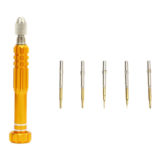 JF-6688 5 in 1 Metal Multi-purpose Pen Style Screwdriver Set for Phone Repair(Gold) - free shipping - PMC Jewellery - Order now!