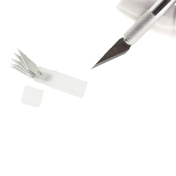 JIAFA JF-621 Metal Carving Knife Professional Mobile Phone Repair Tool with 6 Blades(Silver)
