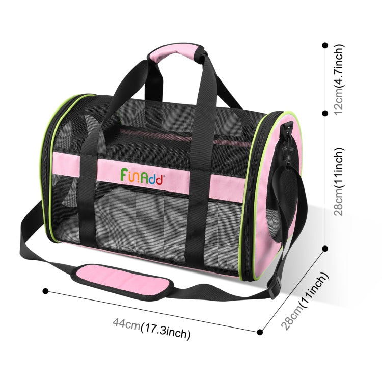 FUNADD Pet Travel Carrier Bag Shoulder Foldable Tote Bag(Pink) - Pet Storages & Bags by FunAdd | Online Shopping South Africa | PMC Jewellery | Buy Now Pay Later Mobicred