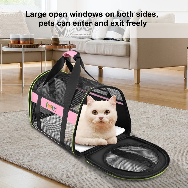 FUNADD Pet Travel Carrier Bag Shoulder Foldable Tote Bag(Pink) - Pet Storages & Bags by FunAdd | Online Shopping South Africa | PMC Jewellery | Buy Now Pay Later Mobicred
