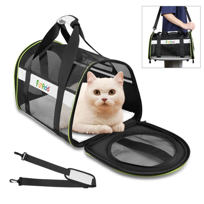 FUNADD Pet Travel Carrier Bag Shoulder Foldable Tote Bag(Grey) - Pet Storages & Bags by FunAdd | Online Shopping South Africa | PMC Jewellery | Buy Now Pay Later Mobicred