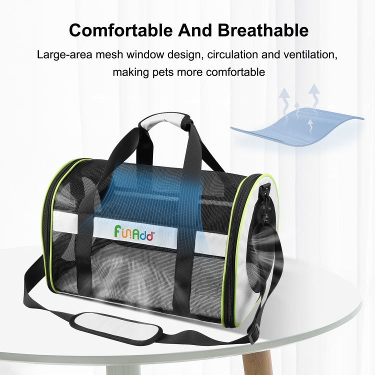 FUNADD Pet Travel Carrier Bag Shoulder Foldable Tote Bag(Grey) - Pet Storages & Bags by FunAdd | Online Shopping South Africa | PMC Jewellery | Buy Now Pay Later Mobicred