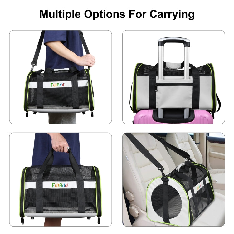 FUNADD Pet Travel Carrier Bag Shoulder Foldable Tote Bag(Grey) - Pet Storages & Bags by FunAdd | Online Shopping South Africa | PMC Jewellery | Buy Now Pay Later Mobicred