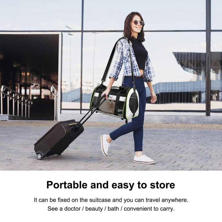 FUNADD Pet Travel Carrier Bag Shoulder Foldable Tote Bag(Grey) - Pet Storages & Bags by FunAdd | Online Shopping South Africa | PMC Jewellery | Buy Now Pay Later Mobicred