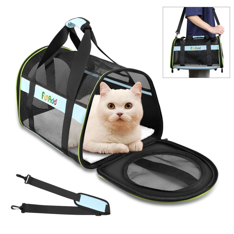 FUNADD Pet Travel Carrier Bag Shoulder Foldable Tote Bag(Blue) - Pet Storages & Bags by FunAdd | Online Shopping South Africa | PMC TechLife | Buy Now Pay Later Mobicred