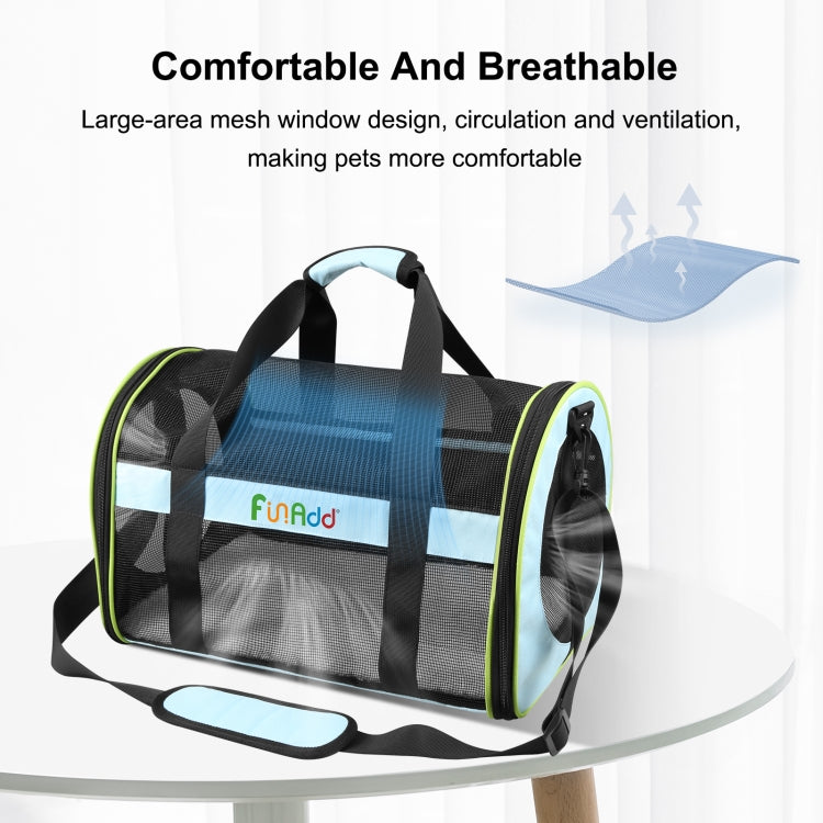 FUNADD Pet Travel Carrier Bag Shoulder Foldable Tote Bag(Blue) - Pet Storages & Bags by FunAdd | Online Shopping South Africa | PMC Jewellery | Buy Now Pay Later Mobicred