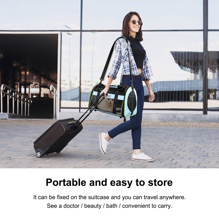 FUNADD Pet Travel Carrier Bag Shoulder Foldable Tote Bag(Blue) - Pet Storages & Bags by FunAdd | Online Shopping South Africa | PMC Jewellery | Buy Now Pay Later Mobicred
