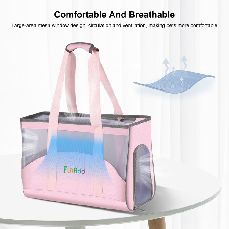 FUNADD Portable Breathable Pet Bag Outdoor Shoulder Tote Bag (Pink) - Pet Bags by FunAdd | Online Shopping South Africa | PMC Jewellery | Buy Now Pay Later Mobicred