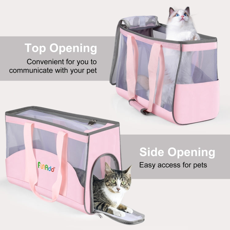FUNADD Portable Breathable Pet Bag Outdoor Shoulder Tote Bag (Pink) - Pet Bags by FunAdd | Online Shopping South Africa | PMC Jewellery | Buy Now Pay Later Mobicred