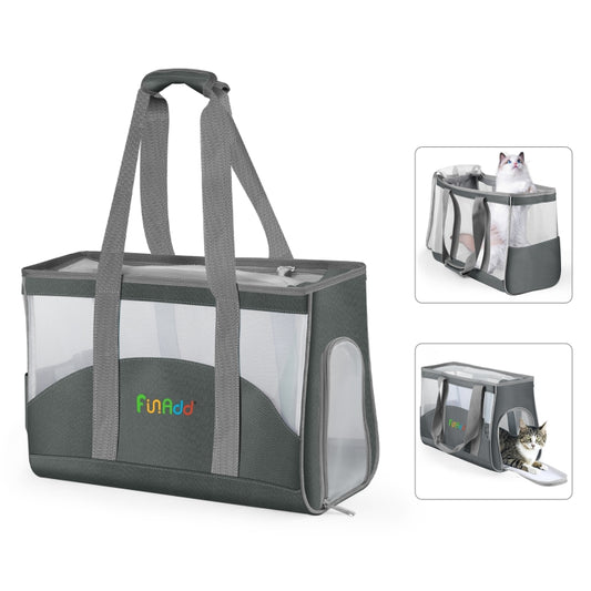 FUNADD Portable Breathable Pet Bag Outdoor Shoulder Tote Bag (Grey) - Pet Storages & Bags by FunAdd | Online Shopping South Africa | PMC Jewellery | Buy Now Pay Later Mobicred