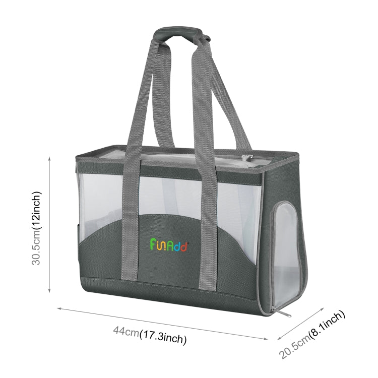 FUNADD Portable Breathable Pet Bag Outdoor Shoulder Tote Bag (Grey) - Pet Storages & Bags by FunAdd | Online Shopping South Africa | PMC Jewellery | Buy Now Pay Later Mobicred