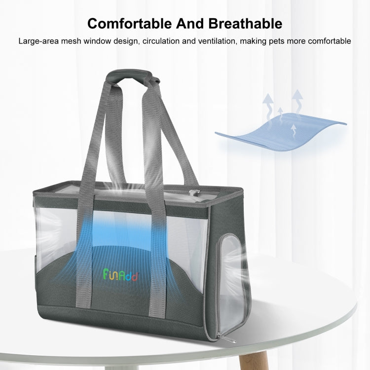 FUNADD Portable Breathable Pet Bag Outdoor Shoulder Tote Bag (Grey) - Pet Storages & Bags by FunAdd | Online Shopping South Africa | PMC Jewellery | Buy Now Pay Later Mobicred