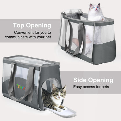 FUNADD Portable Breathable Pet Bag Outdoor Shoulder Tote Bag (Grey) - Pet Storages & Bags by FunAdd | Online Shopping South Africa | PMC Jewellery | Buy Now Pay Later Mobicred