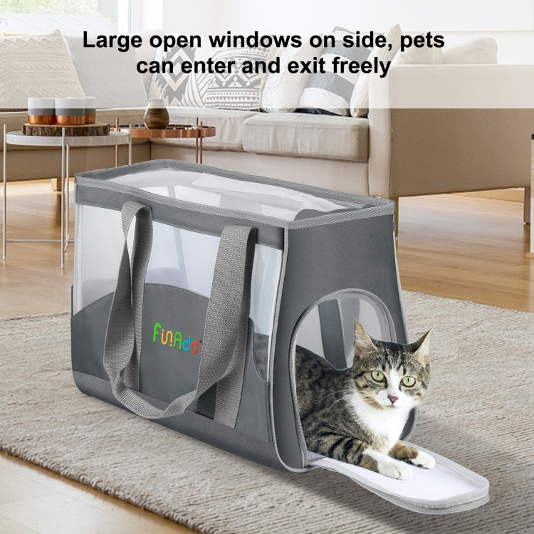 FUNADD Portable Breathable Pet Bag Outdoor Shoulder Tote Bag (Grey) - Pet Storages & Bags by FunAdd | Online Shopping South Africa | PMC Jewellery | Buy Now Pay Later Mobicred